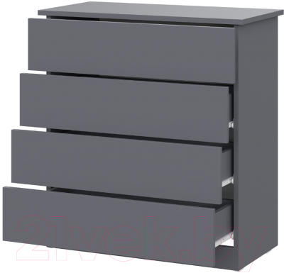 Комод Mio Tesoro КМ 4 (графит серый)