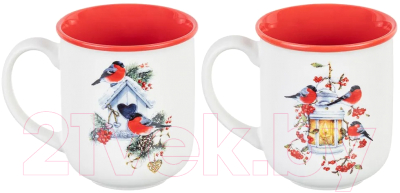 Набор кружек Elan Gallery Снегири / 880174