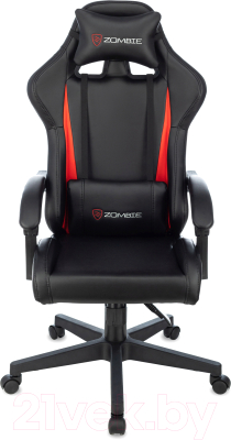 Кресло геймерское Бюрократ Zombie Game Tetra (черный/красный)
