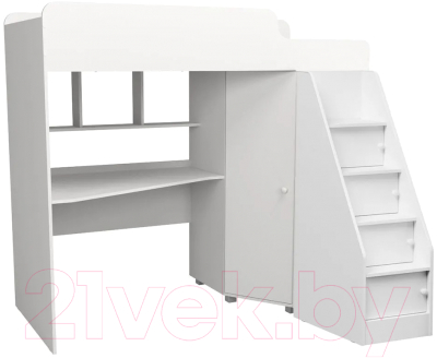 Кровать-чердак детская Капризун 13 Р440-2 с рабочей зоной - фото