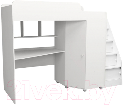 Кровать-чердак детская Капризун 13 Р440-2 с рабочей зоной