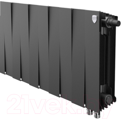 Радиатор биметаллический Royal Thermo PianoForte 300 VDR Noir Sable - фото