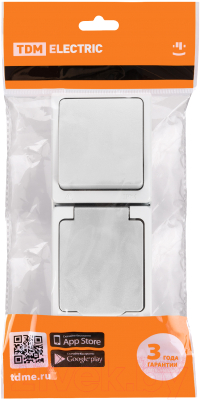 Блок выключатель+розетка TDM Вуокса SQ1803-1011