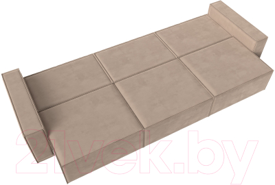 Диван Лига Диванов Куба Лонг (велюр бежевый)