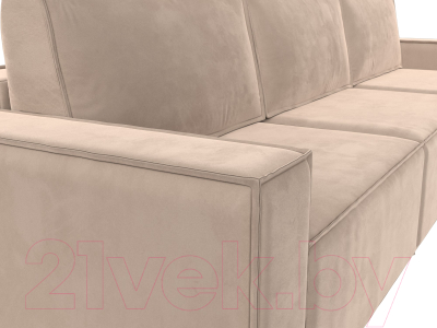Диван Лига Диванов Куба Лонг (велюр бежевый)