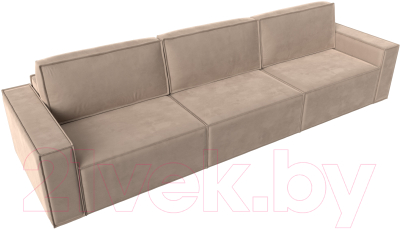 Диван Лига Диванов Куба Лонг (велюр бежевый)