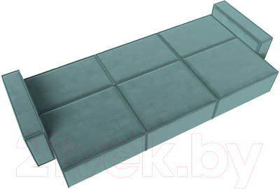 Диван Лига Диванов Куба Лонг (велюр бирюзовый)
