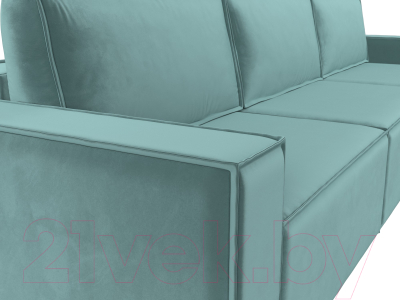 Диван Лига Диванов Куба Лонг (велюр бирюзовый)