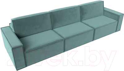 Диван Лига Диванов Куба Лонг (велюр бирюзовый)