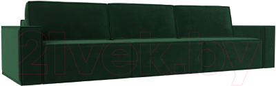 Диван Лига Диванов Куба Лонг (велюр зеленый) - фото