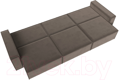 Диван Лига Диванов Куба Лонг (велюр коричневый)