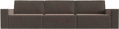 Диван Лига Диванов Куба Лонг (велюр коричневый)