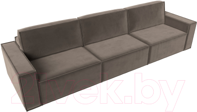 Диван Лига Диванов Куба Лонг (велюр коричневый)