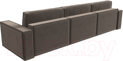 Диван Лига Диванов Куба Лонг (велюр коричневый)