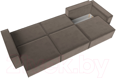 Диван Лига Диванов Куба Лонг (велюр коричневый)