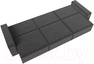 Диван Лига Диванов Куба Лонг (велюр серый)