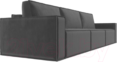Диван Лига Диванов Куба Лонг (велюр серый)