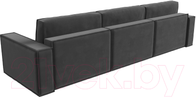 Диван Лига Диванов Куба Лонг (велюр серый)