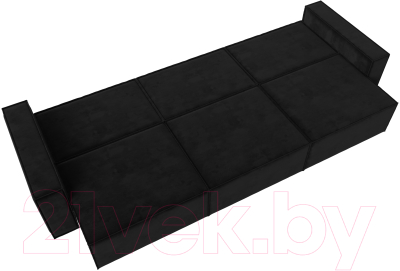 Диван Лига Диванов Куба Лонг (велюр черный)