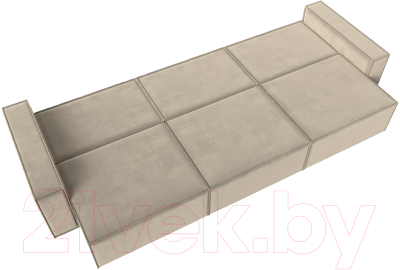 Диван Лига Диванов Куба Лонг (микровельвет бежевый)