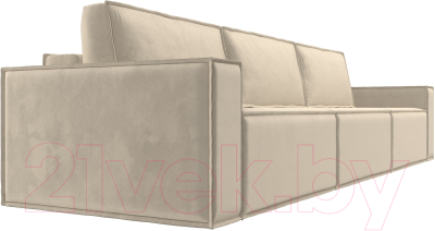Диван Лига Диванов Куба Лонг (микровельвет бежевый)