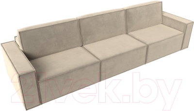 Диван Лига Диванов Куба Лонг (микровельвет бежевый)