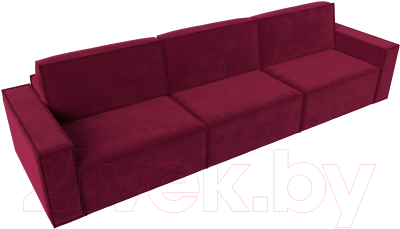 Диван Лига Диванов Куба Лонг (микровельвет бордовый)