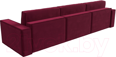 Диван Лига Диванов Куба Лонг (микровельвет бордовый)