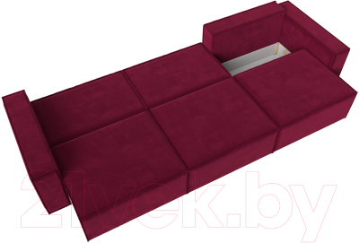 Диван Лига Диванов Куба Лонг (микровельвет бордовый)
