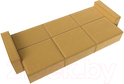 Диван Лига Диванов Куба Лонг (микровельвет желтый)