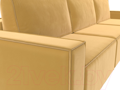 Диван Лига Диванов Куба Лонг (микровельвет желтый)
