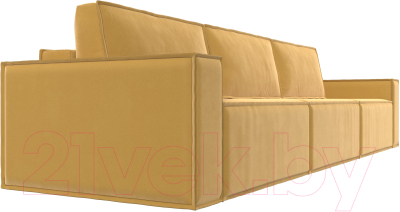 Диван Лига Диванов Куба Лонг (микровельвет желтый)