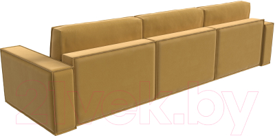 Диван Лига Диванов Куба Лонг (микровельвет желтый)