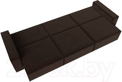 Диван Лига Диванов Куба Лонг (микровельвет коричневый)