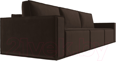 Диван Лига Диванов Куба Лонг (микровельвет коричневый)