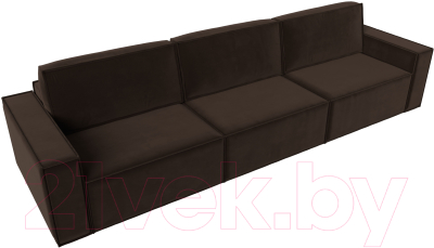 Диван Лига Диванов Куба Лонг (микровельвет коричневый)