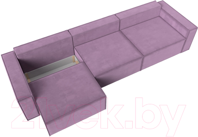 Диван Лига Диванов Куба Лонг (микровельвет сиреневый)