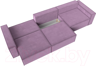 Диван Лига Диванов Куба Лонг (микровельвет сиреневый)