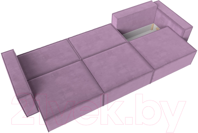 Диван Лига Диванов Куба Лонг (микровельвет сиреневый)