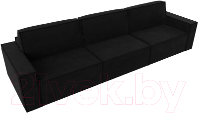 Диван Лига Диванов Куба Лонг (микровельвет черный)
