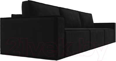 Диван Лига Диванов Куба Лонг (микровельвет черный)