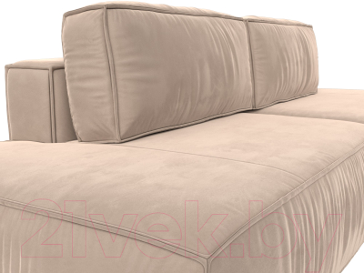 Диван Лига Диванов Прага Лофт (велюр бежевый)