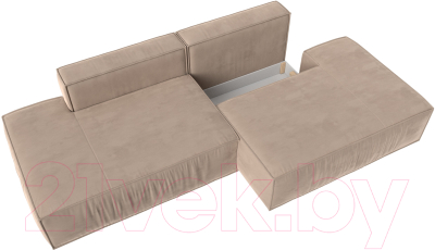 Диван Лига Диванов Прага Лофт (велюр бежевый)