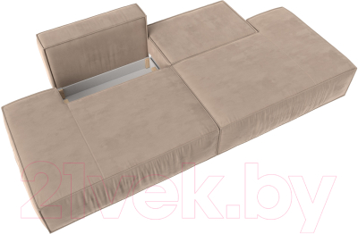 Диван Лига Диванов Прага Лофт (велюр бежевый)