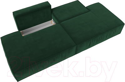Диван Лига Диванов Прага Лофт (велюр зеленый)