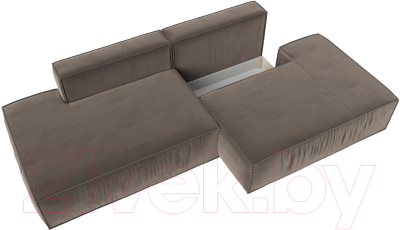 Диван Лига Диванов Прага Лофт (велюр коричневый)