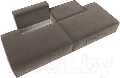 Диван Лига Диванов Прага Лофт (велюр коричневый)