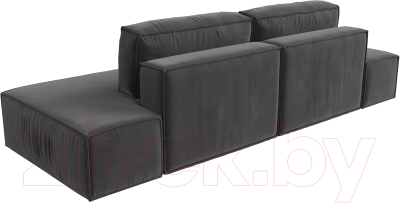Диван Лига Диванов Прага Лофт (велюр серый)