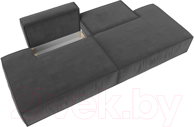 Диван Лига Диванов Прага Лофт (велюр серый)