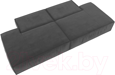 Диван Лига Диванов Прага Лофт (велюр серый)